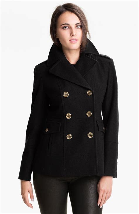 michael kors pea coat|michael kors wool peacoat.